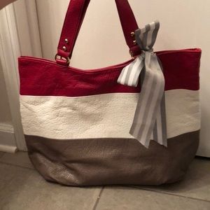 Steve Madden color block tote bag